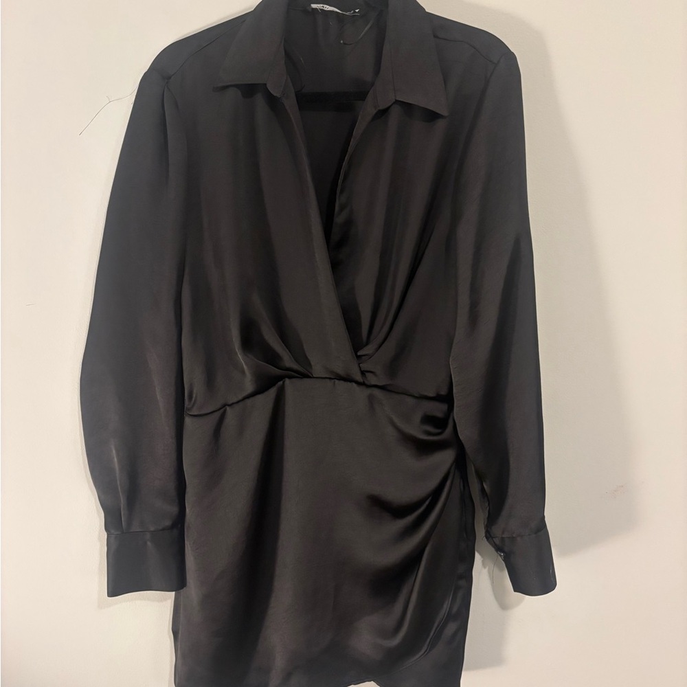 Zara Black Long Sleeve Dress